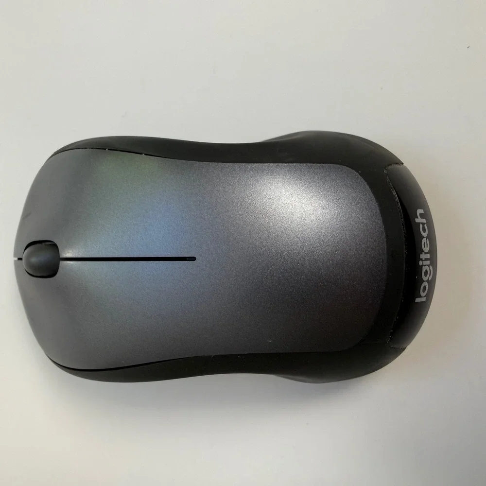 Logitech Wireless Mouse M310 Silver Black Optical Ergonomic Office Tech Modern